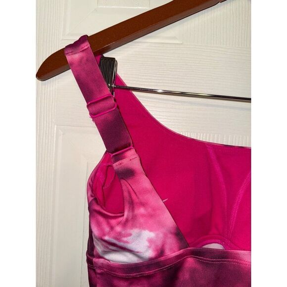 Nike Tie Dye Scoop Neck Tankini Top Pink Prime Size Small - Picture 7 of 13